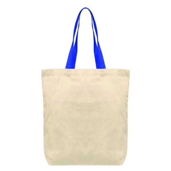Picture of Tonga - 5 oz Natural Cotton Tote w/ Color Straps